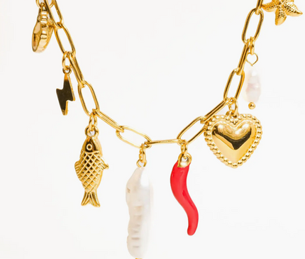 Scarlet Tide Charm Necklace