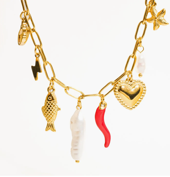 Scarlet Tide Charm Necklace