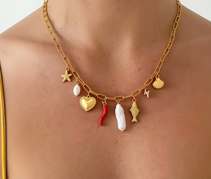 Scarlet Tide Charm Necklace