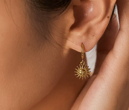 Sunlit Glow Hoop Earrings