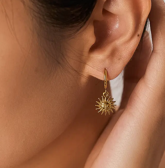 Sunlit Glow Hoop Earrings