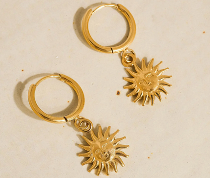 Sunlit Glow Hoop Earrings