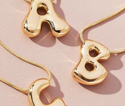 Bubble Initial Necklace