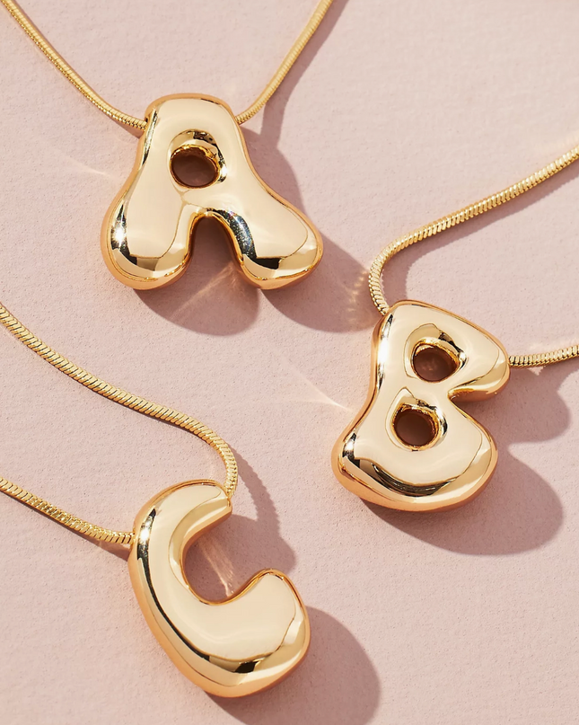 Bubble Initial Necklace