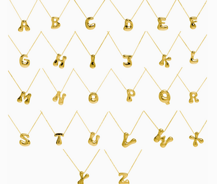 Bubble Initial Necklace