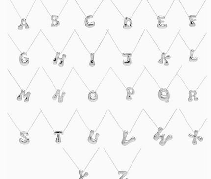 Bubble Initial Necklace