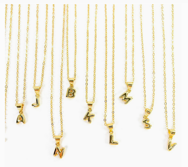 Mini Bubble Initial Necklace