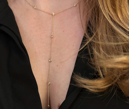 Radiant Drop Lariat Necklace