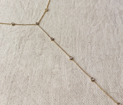 Radiant Drop Lariat Necklace