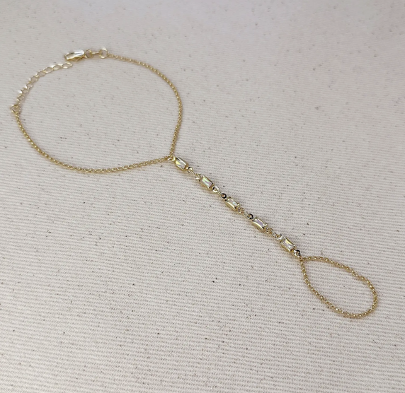 Sunlit Pearl Hand Chain