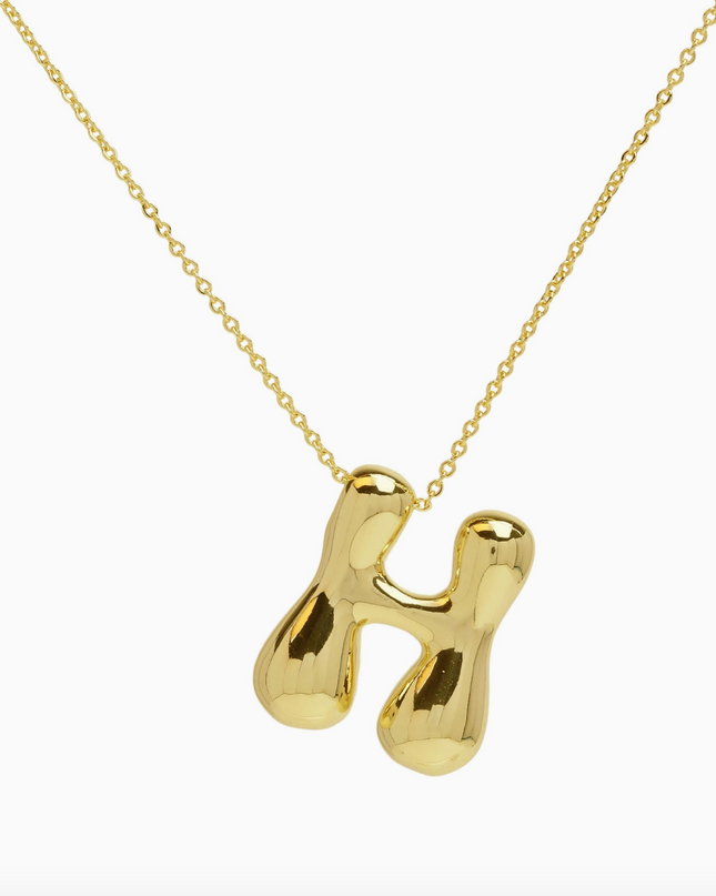 Bubble Initial Necklace