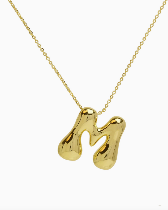 Bubble Initial Necklace