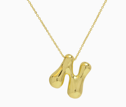 Bubble Initial Necklace