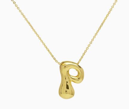 Bubble Initial Necklace