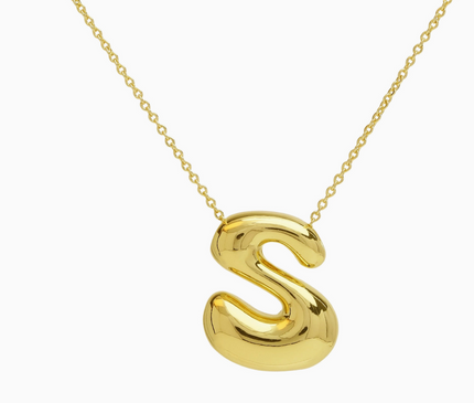 Bubble Initial Necklace