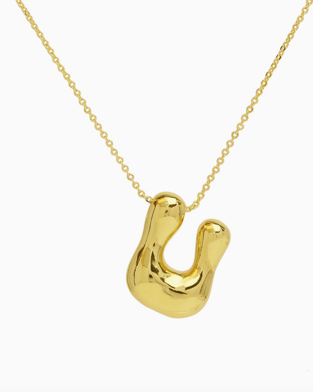 Bubble Initial Necklace