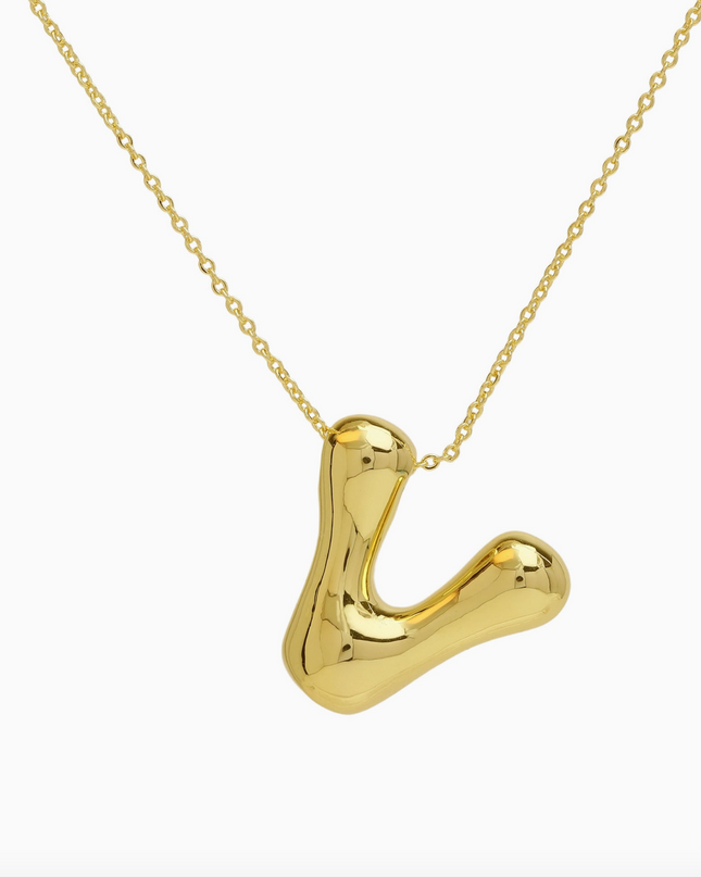 Bubble Initial Necklace