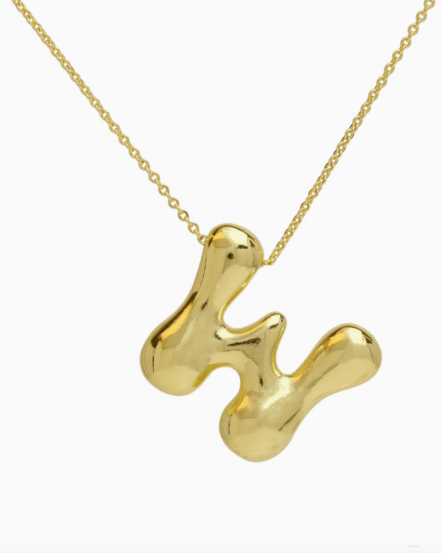 Bubble Initial Necklace