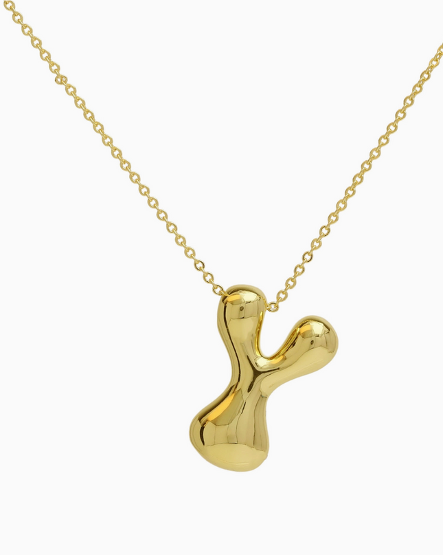 Bubble Initial Necklace