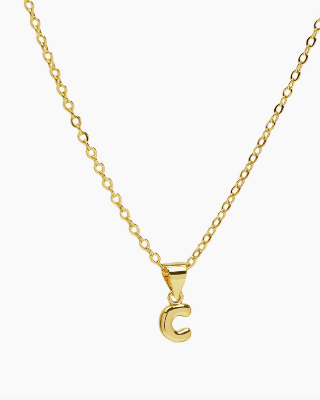 Mini Bubble Initial Necklace