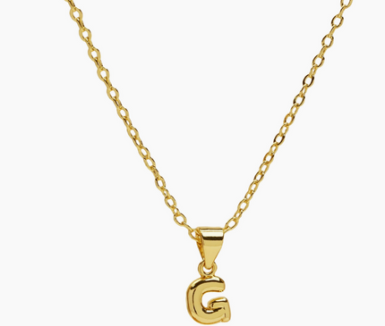 Mini Bubble Initial Necklace