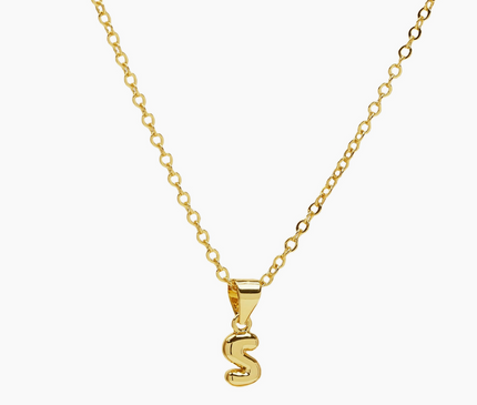 Mini Bubble Initial Necklace