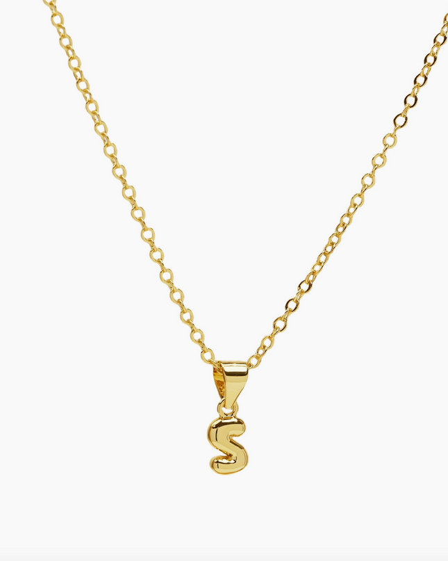 Mini Bubble Initial Necklace